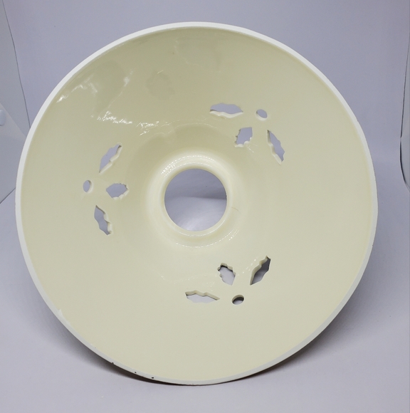 Lenox Holiday Tartan Candle Lamp & Shade, Fruit and Holly Leaves Gold Trim Vtg. - Picture 13 of 14